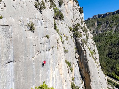 Escalade au secteur Sablier de la terreur, site d'escalade de Chabrières