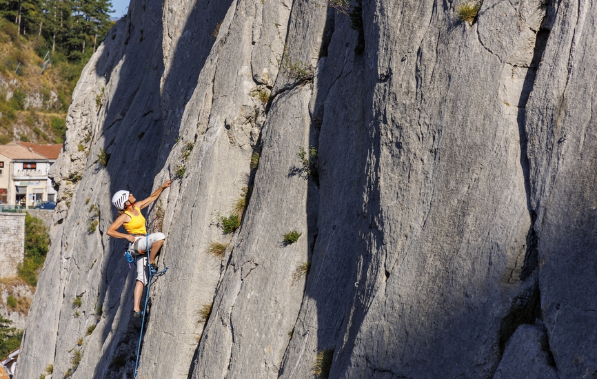 Escalade à la Baume de Sisteron