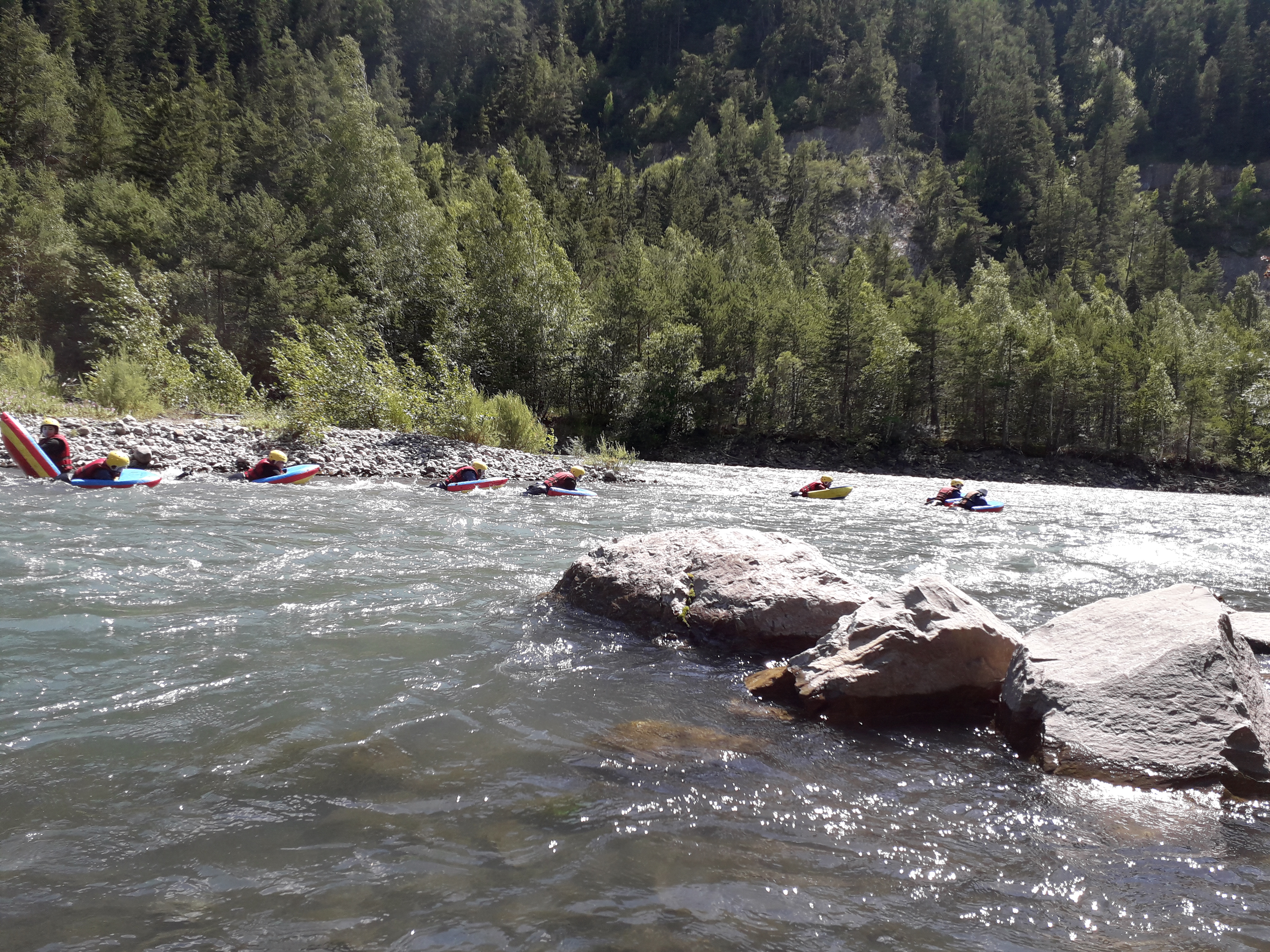 Navigation sur la rivière Ubaye