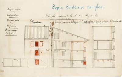 Copie conforme de la maison d'école de Peyroules