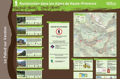 Panneau fermeture sentier des Pêcheurs