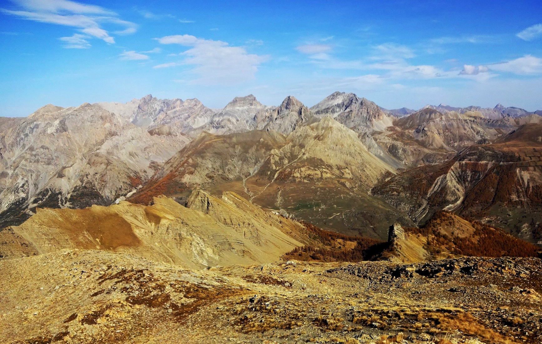 Vue depuis le sommet de Plate Longe