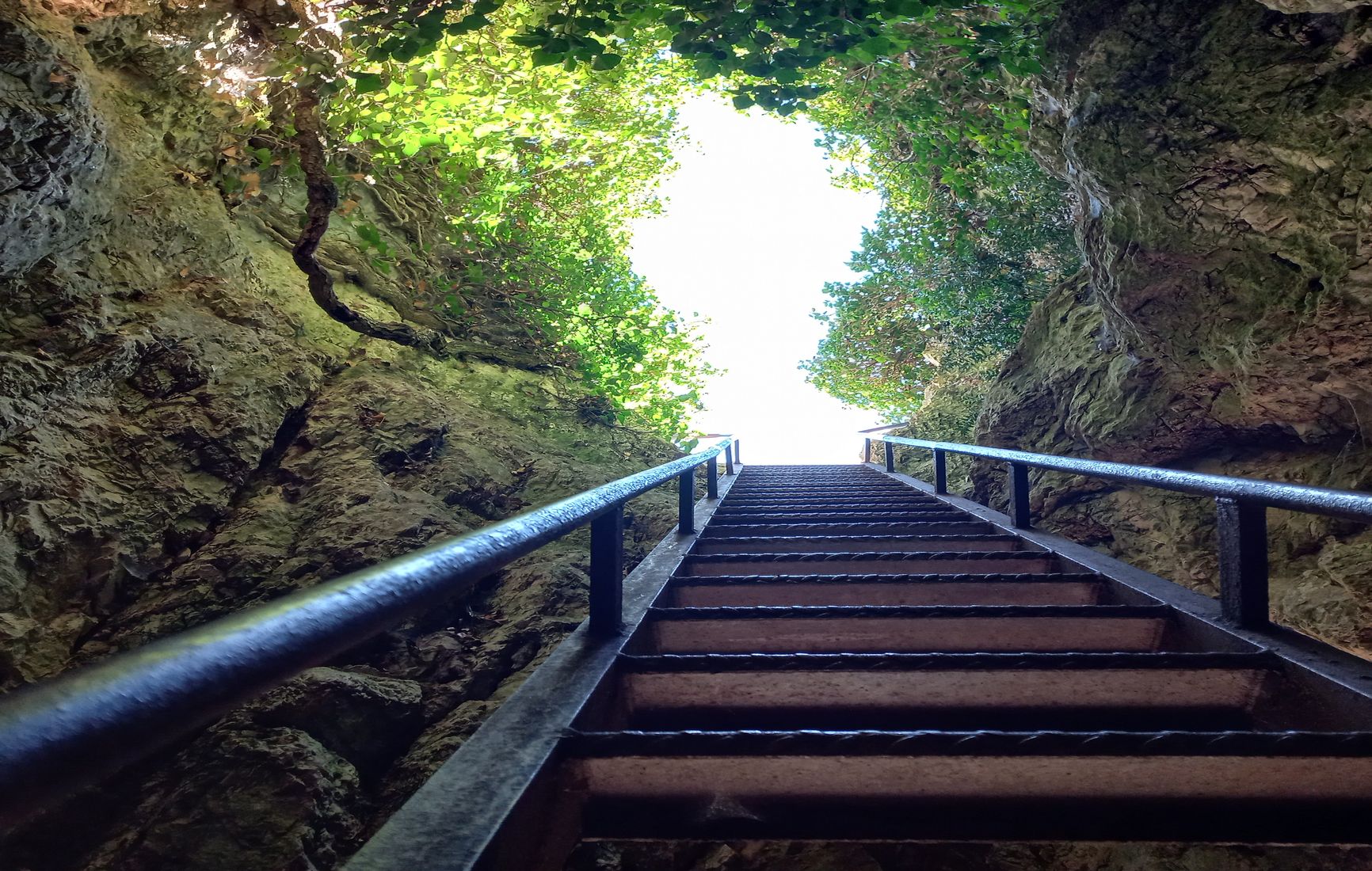 Gorges d'Oppedette - Traversée de l'échelle