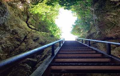 Gorges d'Oppedette - Traversée de l'échelle
